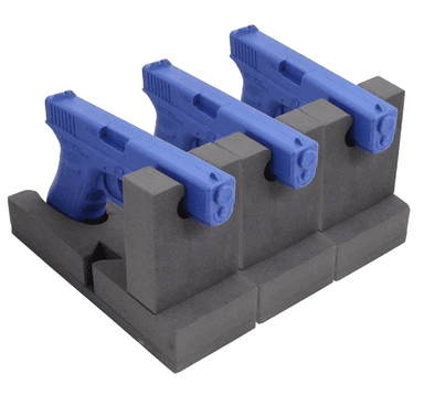 3er-Set Kurzwaffenhalter aus Schaumstoff - modular inkl. Klebepad